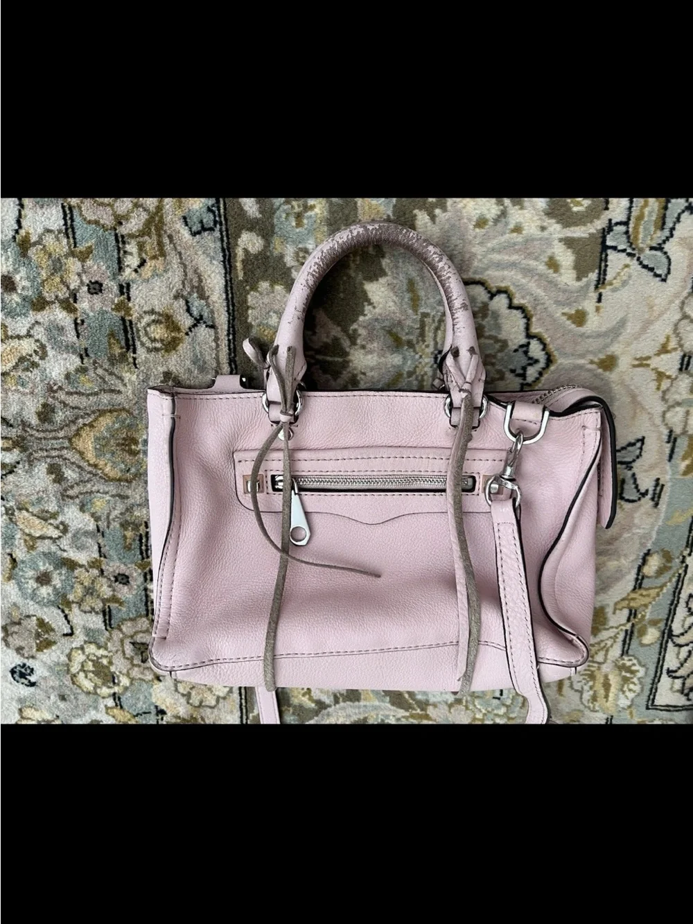 Rebecca Minkoff Blush Pink Leather Mini small Satchel bag handbag used!!!